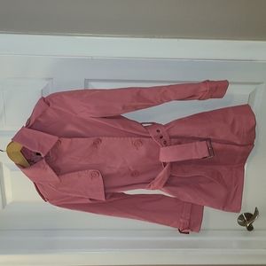 Pink trench coat